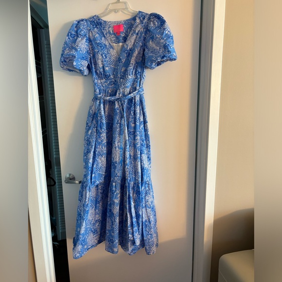 Lilly Pulitzer Ezralyn Belted Floral Maxi Dress Size 10 - Picture 3 of 9